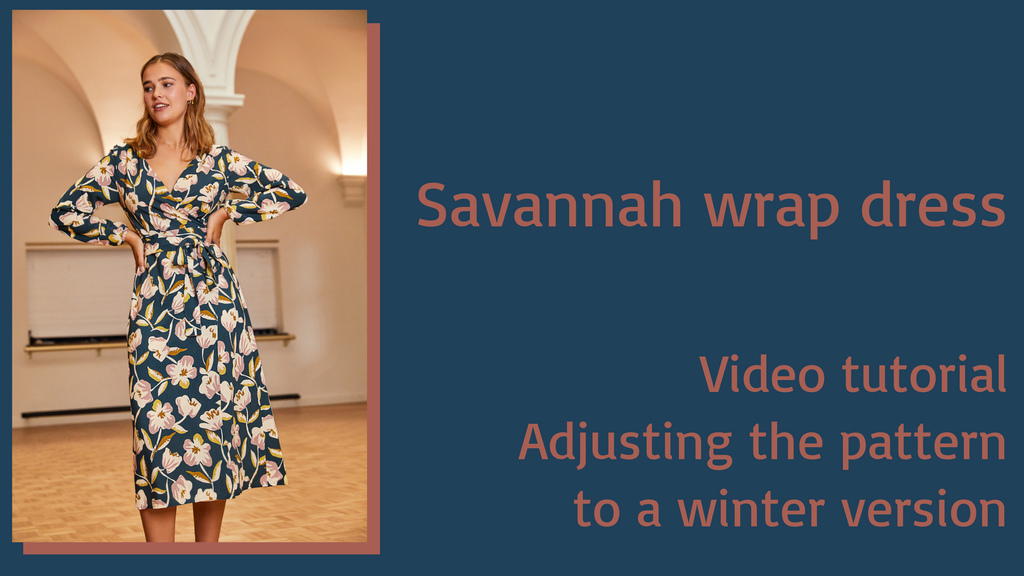 Savannah wrap dress: adjusting the pattern to a winter version