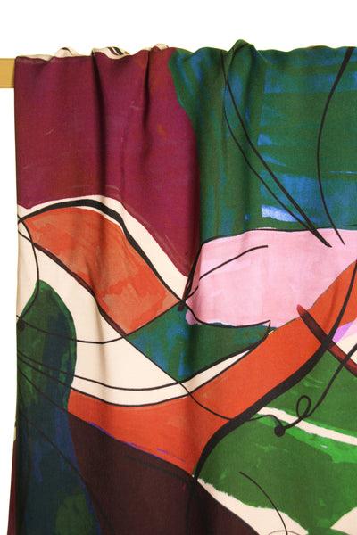 Viscose met grote kleurrijke abstracte print - €26/m