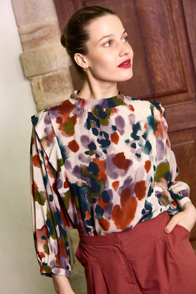Viscose in warme wintertonen - €26/m