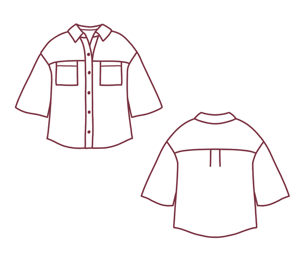 Bertie shirt - PDF pattern