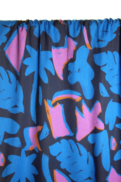 Blue and lilac abstract cotton - €26/m