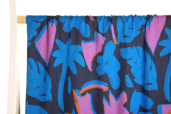 Blue and lilac abstract cotton - €26/m
