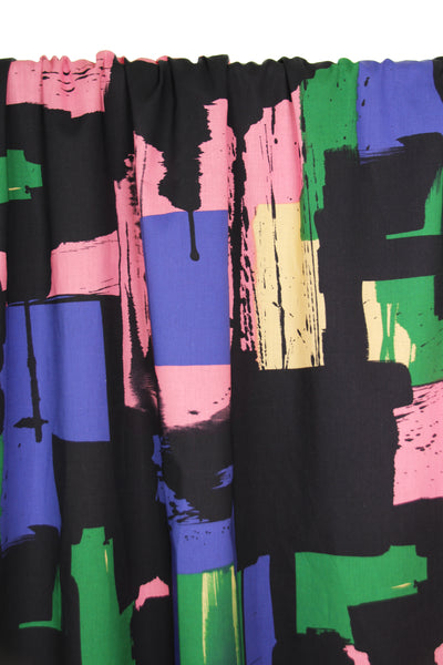 Colour block black cotton - €26/m