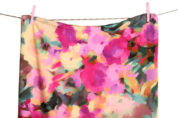 Colourful aquarel viscose - €26/m