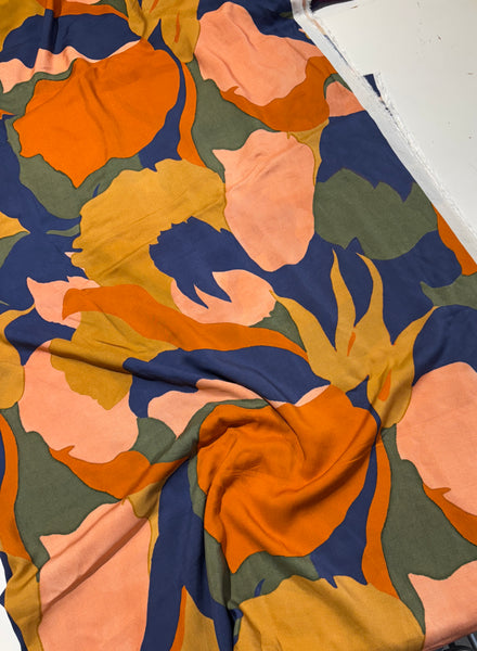 Coupon échantillon - Viscose moderne aux couleurs douces