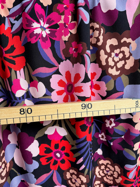 Sample piece - Colourful flower viscose