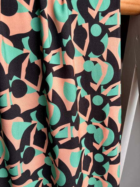 Coupe stof - Abstracte print viscose
