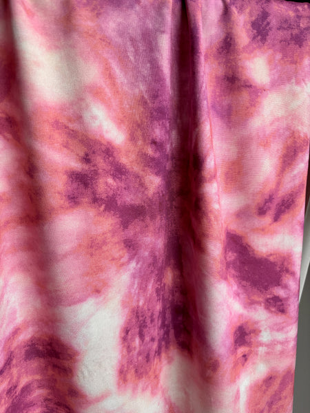 Sample piece - Pink tie dye viscose