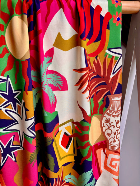 Sample piece - Abstract summer viscose