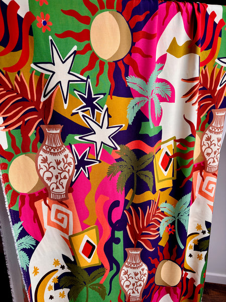 Sample piece - Abstract summer viscose