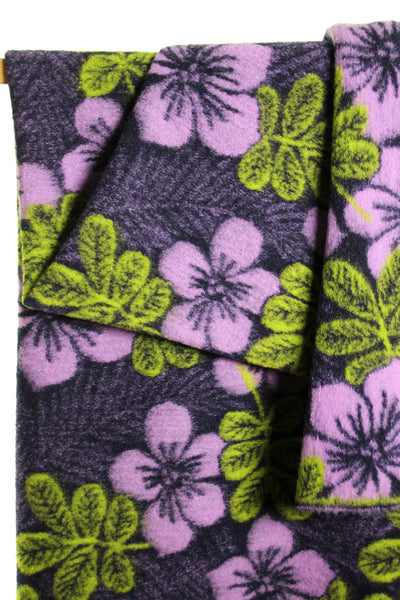 Laine fleurs violet et vert - €29,9/m