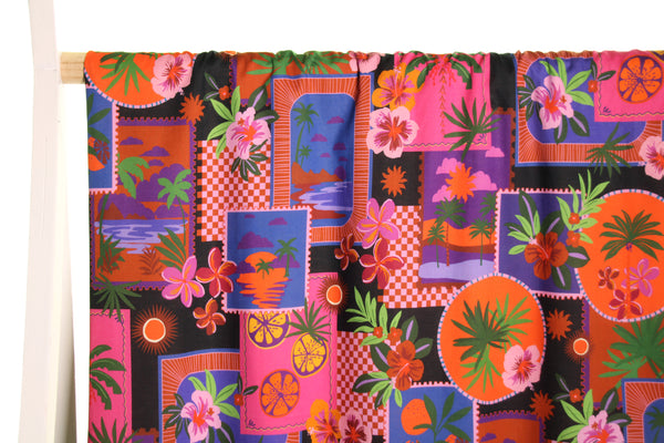 Kleurrijke patchwork katoen - €26/m