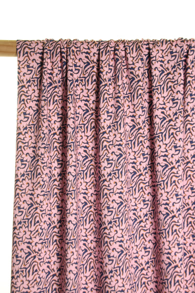Viscose bleue et rose - €26/m