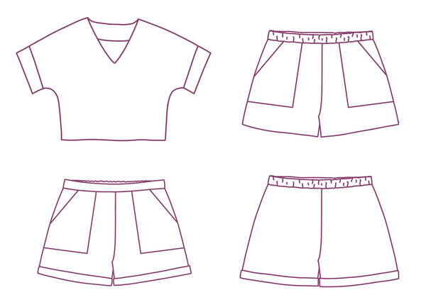 Billie top & Finn shorts - PDF pattern