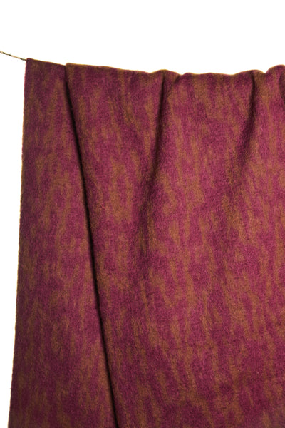 Ochre & fuchsia red wool blend - €29,9/m