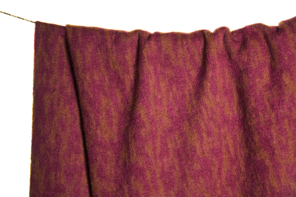 Ochre & fuchsia red wool blend - €29,9/m