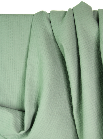 Coton double gauze vert sage - €22,9/m