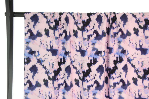 Blue and pink tie dye viscose - €26/m