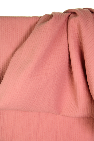 Coton double gauze en rose mesa - €22,9/m