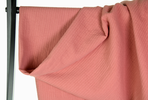 Coton double gauze en rose mesa - €22,9/m