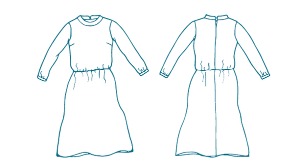 Sienna winter dress - Paper pattern